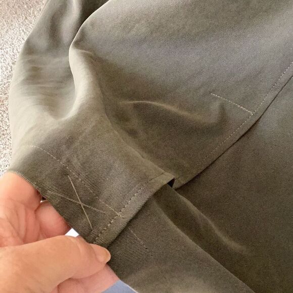 London Fog Durham Raincoat Overcoat Olive Men’s 42R Jacket W/ Liner - Picture 11 of 12